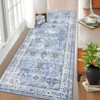 Machine Washable Vintage Floral Area Rug Ultra Thin Non Slip Carpet Stain Resistant Floral Printed  Floor Mat for Living Room Bedroom Kitchen - 3 of 4