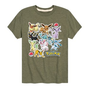 Boys' - Pokémon - Eevee Evolution Stickers Short Sleeve Graphic T-Shirt - 1 of 4