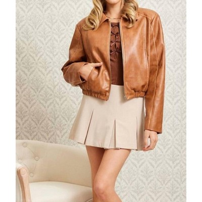 Women's Daniella Faux Leather Jacket - Illa Illa