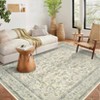 Boho Vintage Floral Rug Stain Resistant Low Pile Non Slip Soft Thin Carpet For Bedroom Room Kids Playroom Office Decor Indoor Carpet - 3 of 4