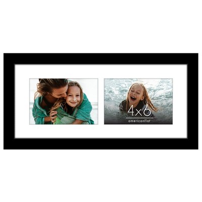Americanflat Collage Frame - Fits (2) 4x6 Photos or (1) Larger 6x14 Picture