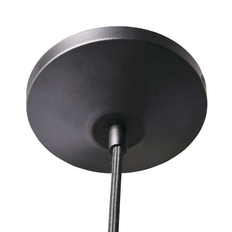 Robert Stevenson Lighting Theo Metal and Conical Glass Ceiling Light Matte Black and Brushed Nickel, 6 of 10