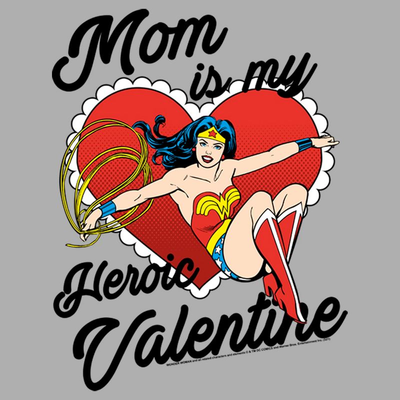Men's Wonder Woman 1984 Mom Is My Heroic Valentine T-Shirt, 2 of 6