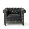Castalia Chesterfield Tufted Club Chair with Nailhead Trim Midnight - Christopher Knight Home - 2 of 4