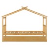 Whisen Twin Size Wooden House Bed with Twin Size Trundle - 3 of 4