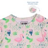 Ola! Otter Romper with Footsie - Flamingo Forest - 3 of 4