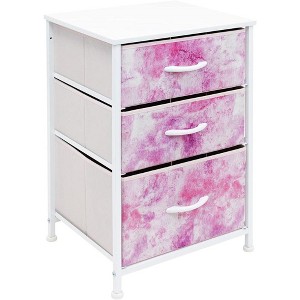 Sorbus 3  Drawers - Steel Frame, Wood Top & Easy Pull Fabric Bins - Perfect for Home, Bedroom, Office & College Dorm - 1 of 4