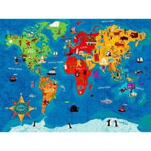 Oopsy Daisy's Big Wide World Canvas Wall Art - Size 24x18 - 1 of 1