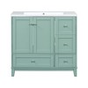 Osparple 30" Modern Bathroom Vanity with Sink Freestanding Bathroom Ceramic Sink Vanities with USB Charging and Soft Closing Doors - 4 of 4