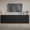Heynemo Large 8 Drawer Dresser for Bedroom, 55" Wide Modern Chest of Drawers, Dresser TV Stand with Metal Handle, Black - 4 of 4