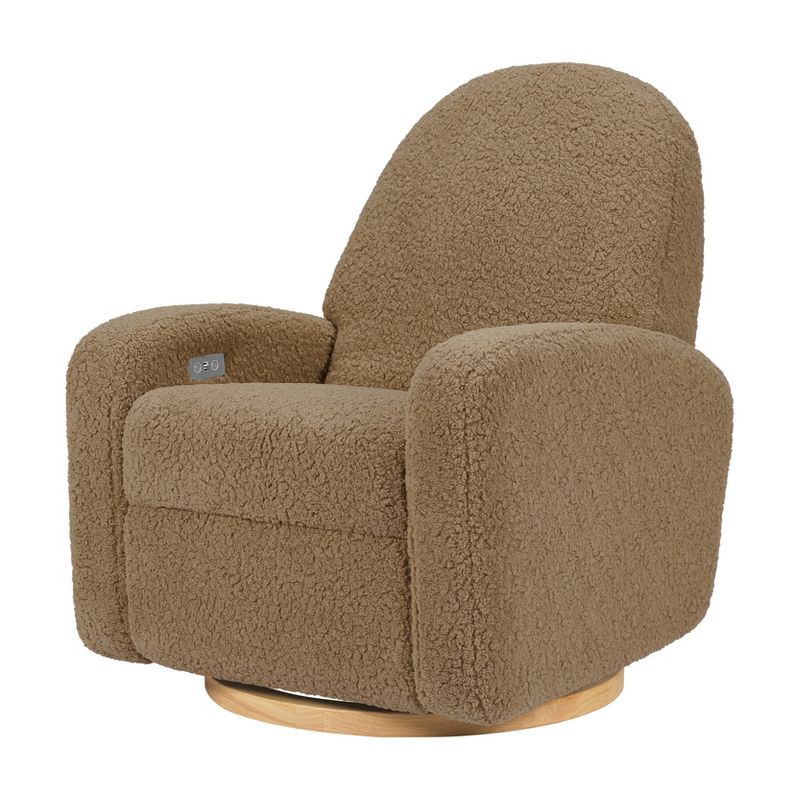 Babyletto Nami Electronic Recliner and Swivel Glider with USB Port and Light Wood Base, 1 of 11