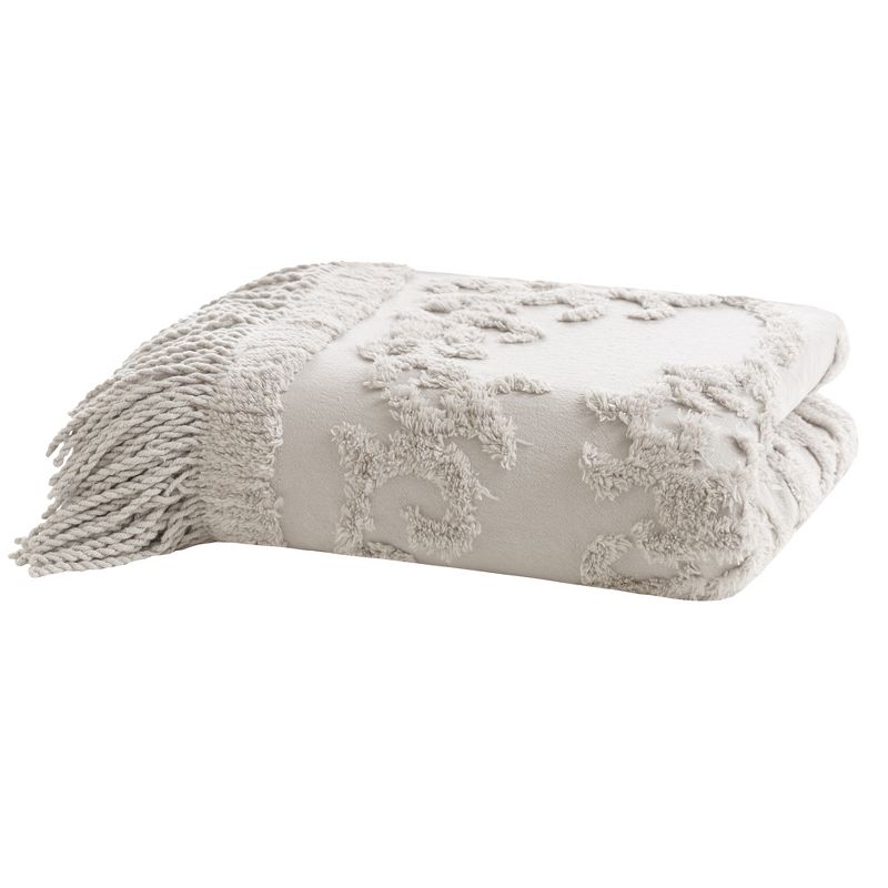60"x50" Mila Cotton Tufted Throw Blanket, 1 of 7