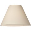Springcrest Bright Antique White Linen Medium Lamp Shade 6.5" Top x 15" Bottom x 10.75" High x 11.75" Slant (Spider) Replacement with Harp and Finial - 3 of 4