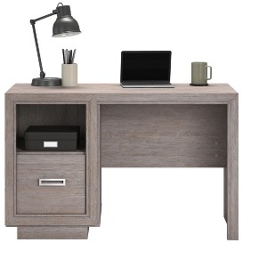 GDFStudio Lennox Modern Work Desk with File Drawer and Open Shelf - 1 of 4