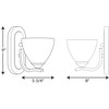 Progress Lighting Laird 1-Light Bath Vanity in Brushed Nickel with Glass Shade - 2 of 2