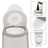 Karl Home | Off-White Portable Camping Toilet with Paper Holder and Anti-Slip Strips - 4 of 4