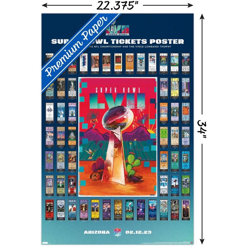 Trends International NFL League - Super Bowl LVII Ticket Collage Unframed Wall Poster Prints, 3 of 7