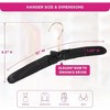 Florida Brands Padded clothing fabric hangers for women clothing - Set of 12 premium coat hangers for closet, bride hanger for wedding dress - 3 of 4