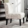 Vynxaria Capa Print Fabric Armless Contemporary Accent Chair - 2 of 4