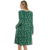 Harlow & Rose Womens Long Sleeve Christmas Print Dress - 3 of 4