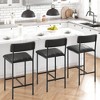Garvee Bar Stools Set, Upholstered Bar Stool with Backrest and Footrest, Kitchen Barstools for Island,Counter Bar, Easy Assembly - 2 of 4