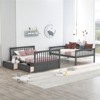 RISOKEYS Full-Over-Full Convertible Beds, Bunk Bed with 2 Storage Drawers and Ladder, Can be Devided into 2 Beds, No Spring Box Needed, Gray - 2 of 4