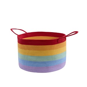VECELO Woven Storage Basket Decorative Coiled Rope Basket Washable Woven Laundry Basket - 1 of 4