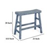 Royal Hampton 33" Wide Bar Height Bench | Trestle Legs with Footrests | Mahogany Wood - 3 of 4