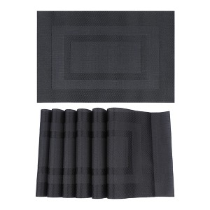 REGALWOVEN PVC Heat Resistant Washable Wipeable Placemats 18 x 12 Inch 6 Pcs - 1 of 4