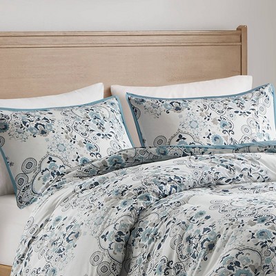 King Blue Cotton Down Alternative Comforter Set with Shams