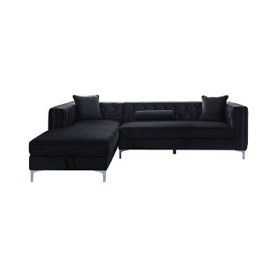 Martella Tufted Sectional Black - HOMES: Inside + Out