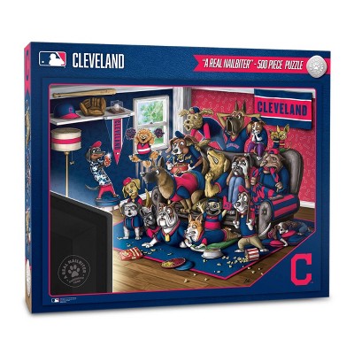 MLB Cleveland Indians Purebred Fans 'A Real Nailbiter' Puzzle - 500pc