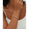 14K Gold Plated 3mm Cubic Zirconia Classic Tennis Bracelet | Gold Bracelets for Women | Size 6.5-7.5 Inch - 2 of 4