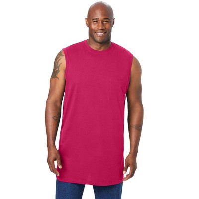 KingSize Men's Big & Tall Shrink-Less Longer-Length Lightweight Muscle Pocket Tee