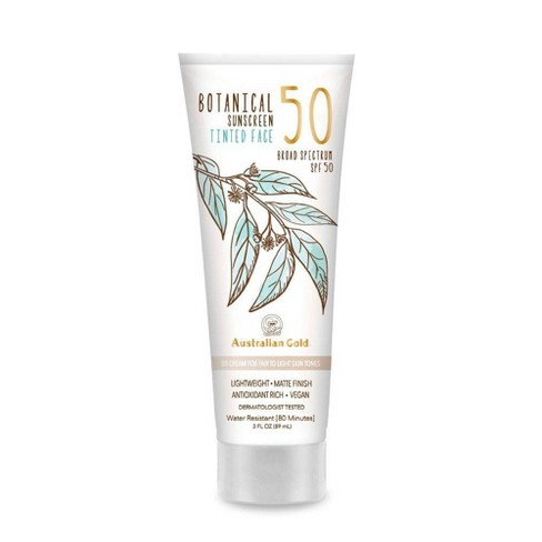 Australian Gold Tinted Face Sunscreen Lotion - Fair - 50 - Oz : Target