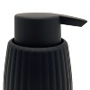 Black rubber plastic ribbed soap pump - 4 of 4