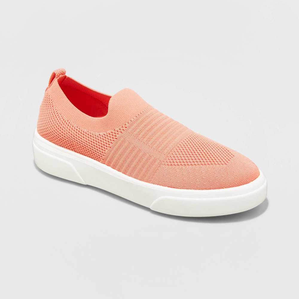 size 8.5 Women's Khloe Knit Sneakers - A New Day Coral Pink