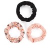 Memoi Dogs & Woof 3-Pack Hair Scrunchies Mauve One Size - 3 of 3