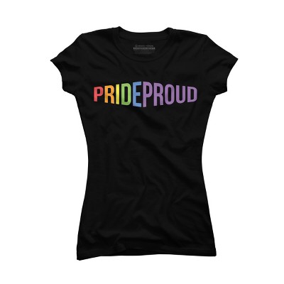 Adult Design By Humans Pride Proud Rainbow By RandomDudeArt T-Shirt