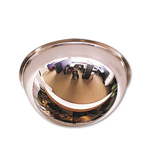 See-All 18\" Diameter Full Dome Convex Security Mirror – 360° View, Acrylic, For Blind Corners & Safety