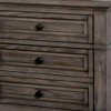 Royal Hampton Nightstand with USB Port and Hidden Drawer, Gray Solid Wood - 2 of 4