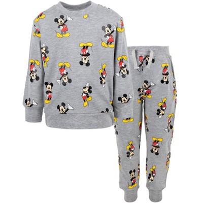 Girls Grey Marl Disney's Mickey Mouse Joggers