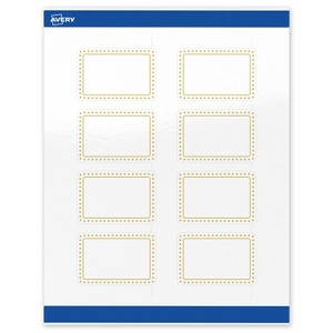 Avery 2" x 3" Labels, Gold Border with Gold Dots, 80 ct - 1 of 4