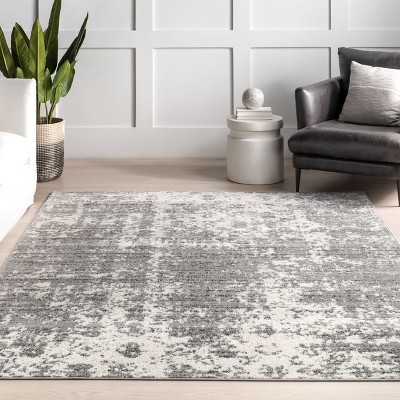 Deedra Modern Abstract Gray 32" Non-Slip Area Rug