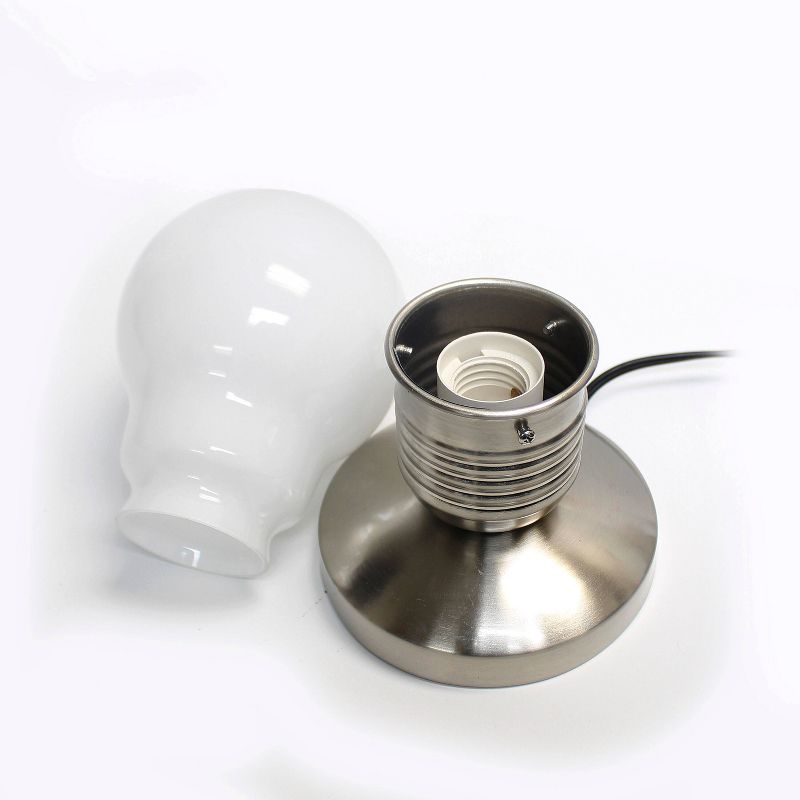 Edison Style Minimalist Idea Bulb Mini Touch Desk Lamp White - Simple Designs, 3 of 6