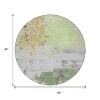 Artichoke Green And Gold Abstract Washable Indoor Outdoor Area Rug - 3 of 4