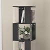 VYNXARIA Simple Black 6 - Tier Rotating Bookcase with Acrylic Plate for Living Room Decoration - 3 of 4