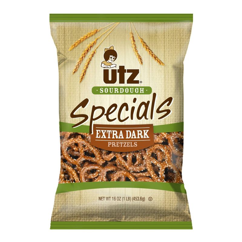 Utz Sourdough Specials Extra Dark Pretzels - 16oz, 1 of 7
