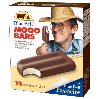 Blue Bell Mooo Ice Cream Bars - 36oz/12ct