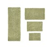 Fantasia Bath Rug Bathroom Rugs Set, Washable Rug, Extra Soft and Absorbent bath Rug, Bath Mat Set, Non-Slip, 4 Pcs Set with Runner, Sage - 2 of 4
